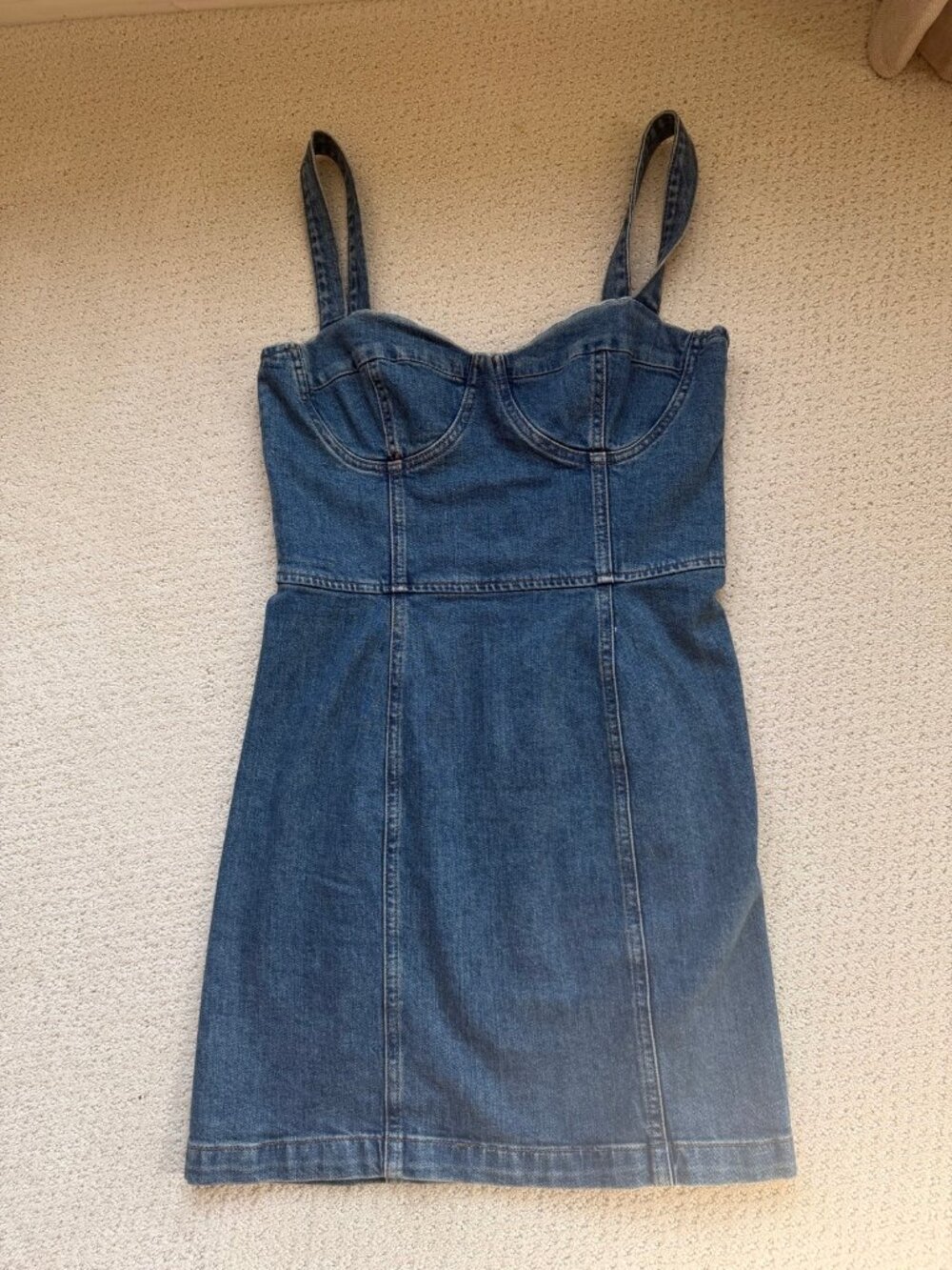 Reformation Nikki Bustier Denim Mini Dress Size 8